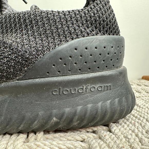 Adidas: Black Cloud Foam Sneakers - Picture 3 of 10